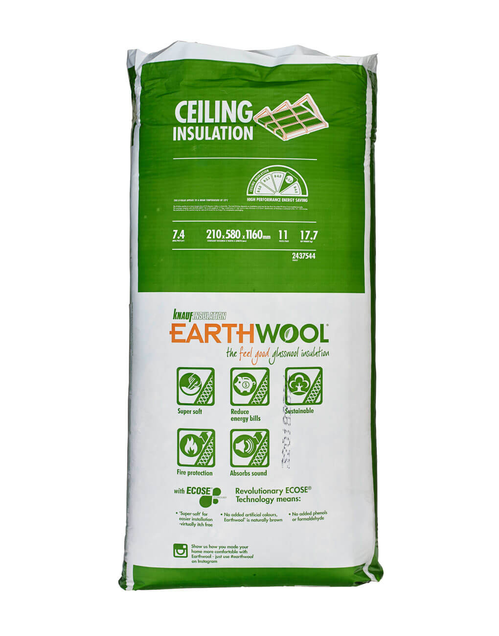 Knauf Earthwool® Ceiling Insulation Batts