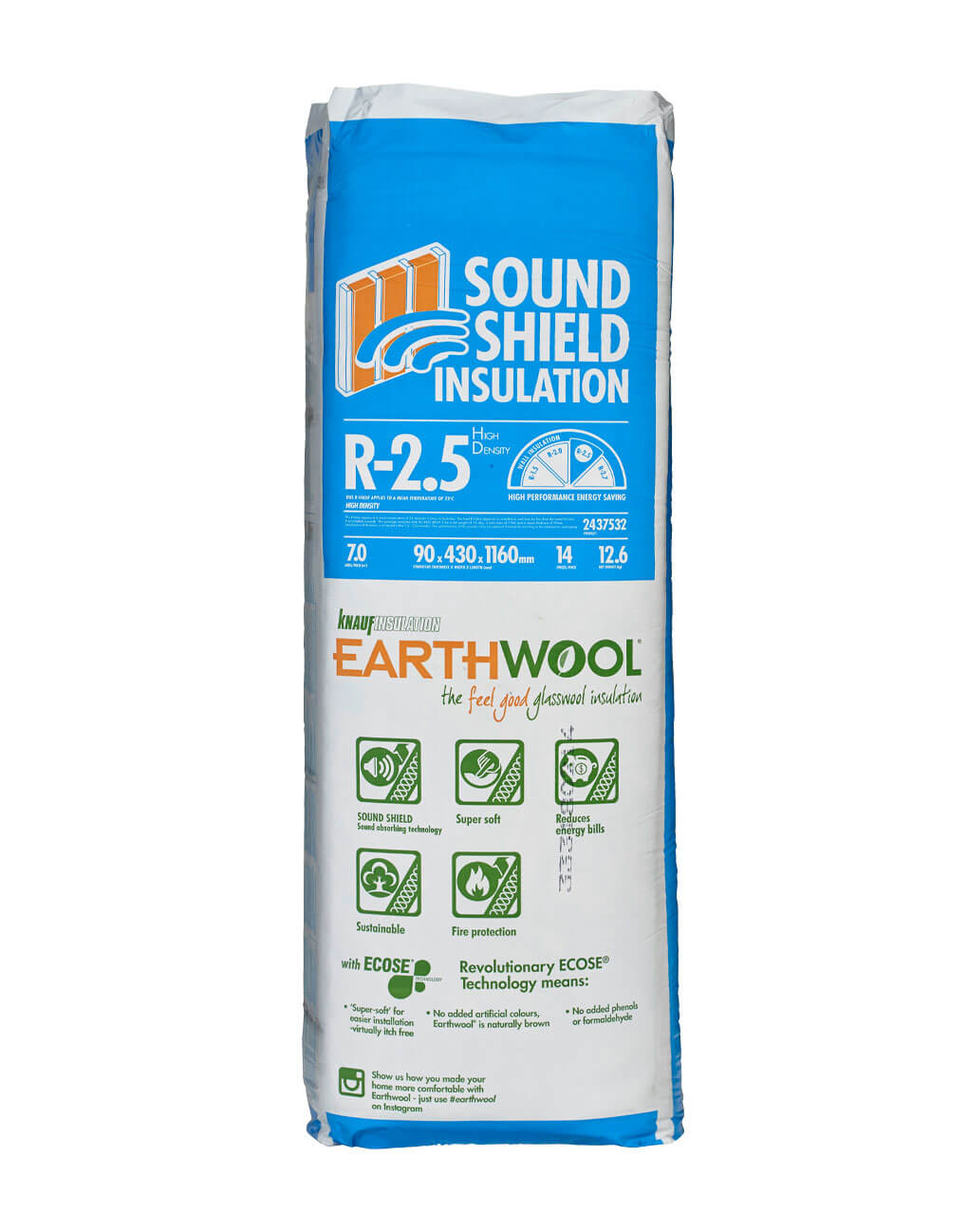 R2.5 Knauf Earthwool® Underfloor Insulation Batts