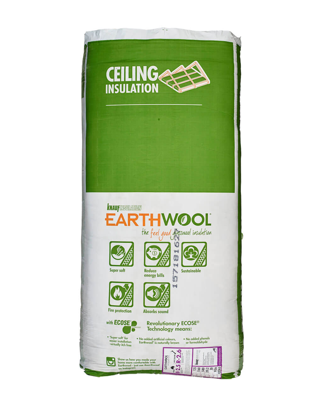 R2.5 Knauf Earthwool® Thermal Ceiling Insulation Batts